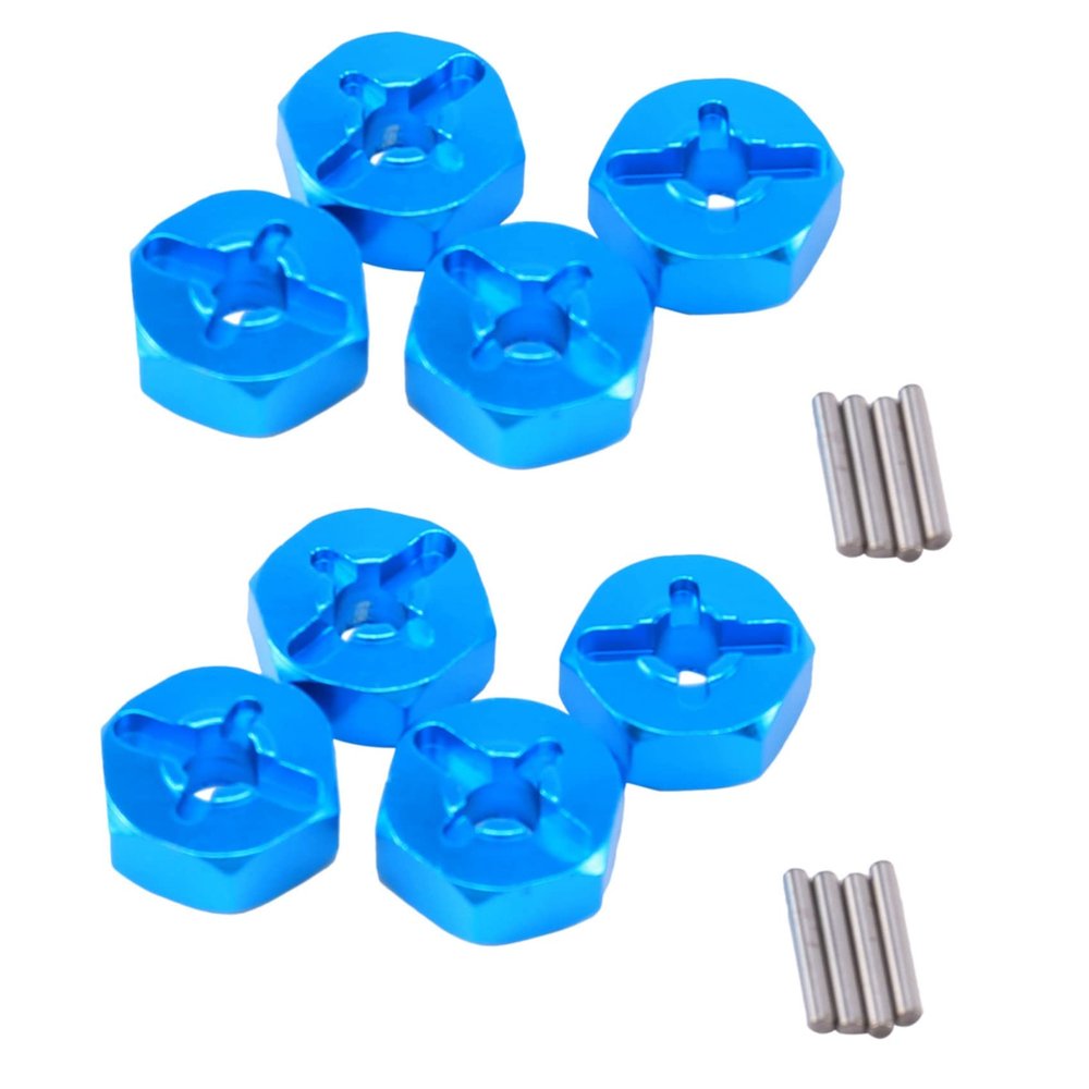 Pasotim 8Pcs Hexagonal Combiner Wheel Rim Hex 7mm Upgrade 12mm Metal Adapter for 1/18 A949 A969 A979 K929 1/10 Tires
