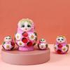 OLOTU 10 Pc Nesting Russian Doll Strawberry Flower and Girl Hand Painting Pattern Wood Traditional Matryoshk Baboushka Nesting Dolls view 4