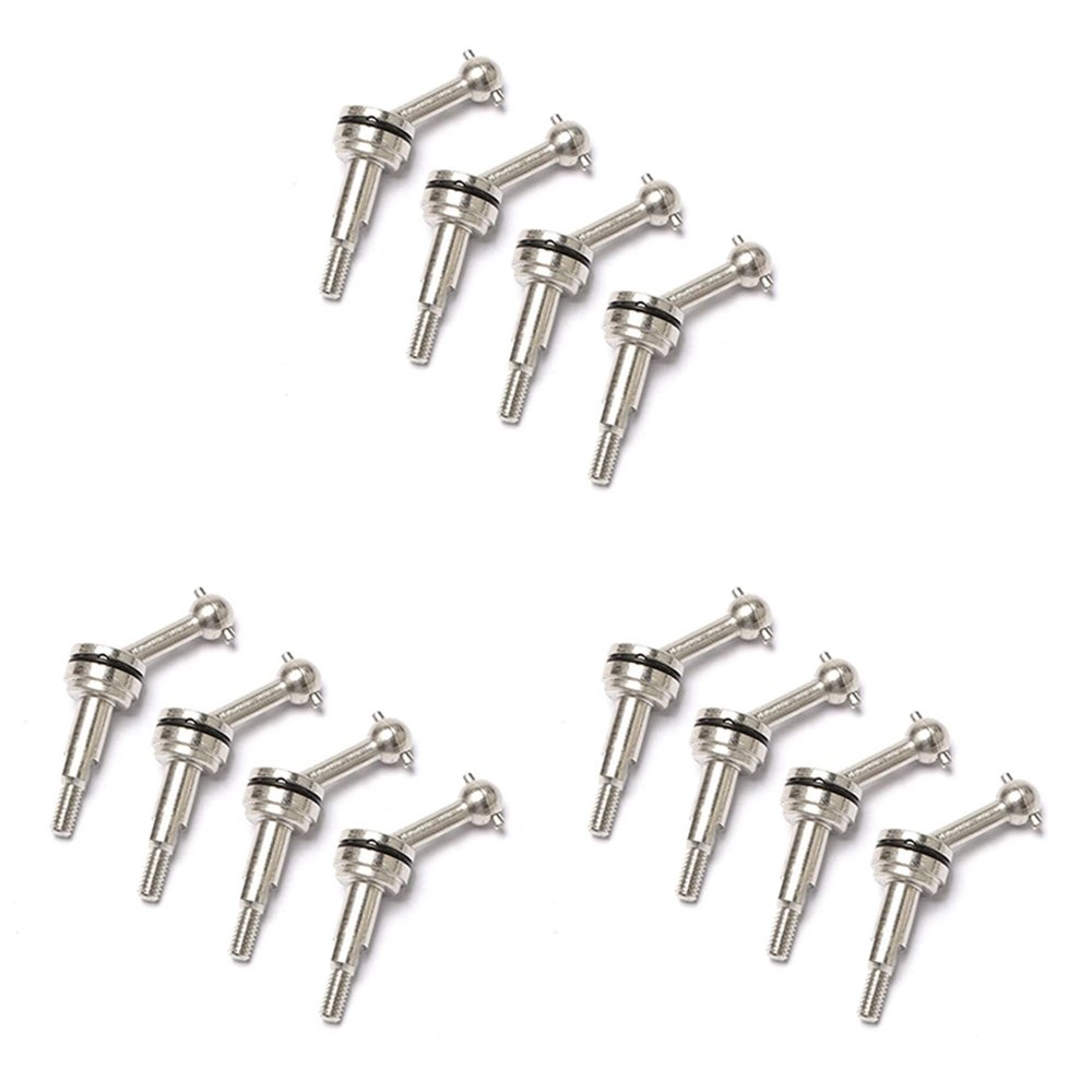 Frobea 12Pcs 2mm Extended Metal CVD Universal Joint Shaft Transmission for K969 K979 K989 P929 1/28 RC Car Upgrade Parts