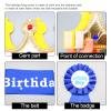 LLMSIX Birthday Party Set - King Crown, Sash, Decorations, Photo Props for Boys Kids Theme view 4