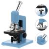 LUOZZY Simulation Microscope Toy Mini Dollhouse Microscope Model Realistic Microscope Ornament, Blue view 2