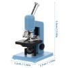 LUOZZY Simulation Microscope Toy Mini Dollhouse Microscope Model Realistic Microscope Ornament, Blue view 3