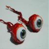 Dead Head Props Pair of Realistic Life Size Bloody Ripped Out Eyeballs - Halloween Props Horror Props- FL02 view 2