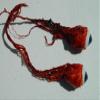 Dead Head Props Pair of Realistic Life Size Bloody Ripped Out Eyeballs - Halloween Props Horror Props- FL02 view 3