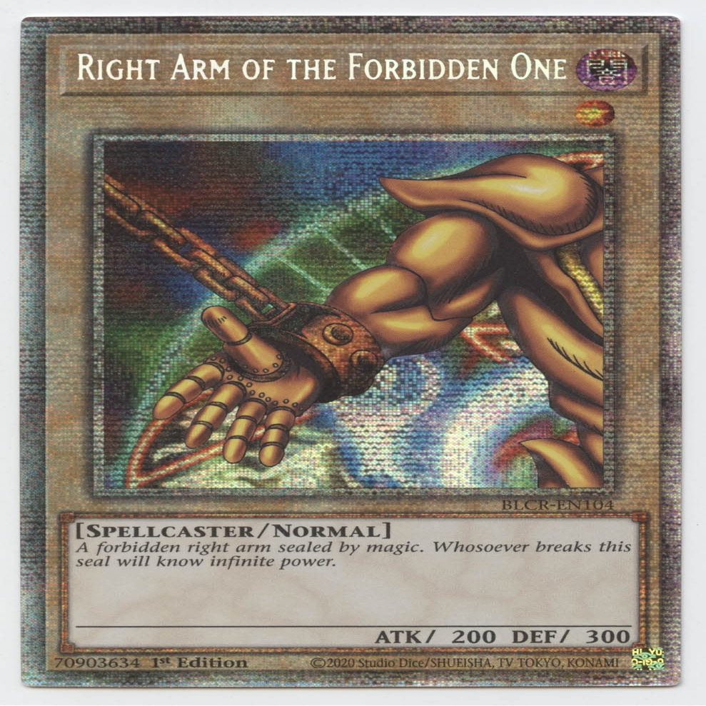 Right Arm of The Forbidden One - BLCR-EN104 - Starlight Rare - 1st Edition