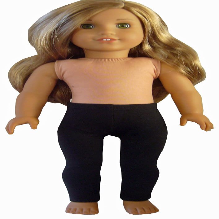 Handmade to Order Black Leggings for 18 inch Dolls by Doll Clothes Sew Beautiful