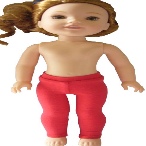 American Made Red Leggings for 14.5 inch Wellie Wisher by Doll Clothes Sew Beautiful