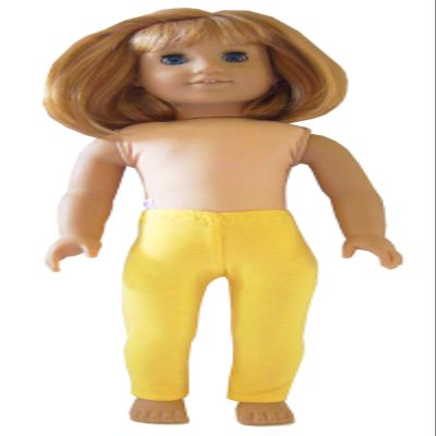 American Handmade to Order Yellow Leggings for 18 inch Dolls by Doll Clothes Sew Beautiful