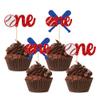 24Pcs Baseball 1st Birthday Cupcake Toppers Glitter First Birthday Baseball One Cupcake Picks Decorations for Baseball Sports Theme Baby Shower 1st Birthday Party Supplies view 1
