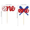 24Pcs Baseball 1st Birthday Cupcake Toppers Glitter First Birthday Baseball One Cupcake Picks Decorations for Baseball Sports Theme Baby Shower 1st Birthday Party Supplies view 2