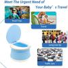 portable, foldable potty seat for toddler, Training Toilet Seat Emergency Toilet for Car, Camping, Outdoor, indoor (light blue, small) view 3