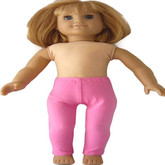 Handmade to Order Flamingo Pink Leggings for 18 inch Dolls by Doll Clothes Sew Beautiful