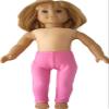 Handmade to Order Flamingo Pink Leggings for 18 inch Dolls by Doll Clothes Sew Beautiful view 1