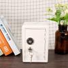 Beufee Digital Money Box, Mini Savings Piggy Banks Stainless Steel Piggy Bank Money Box Digital Cash Coin Jar Mini Cute Money Bank with 2 Key(White) view 3