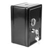 Beufee Digital Money Box, Mini Savings Piggy Banks Stainless Steel Piggy Bank Money Box Digital Cash Coin Jar Mini Cute Money Bank with 2 Key(Black) view 1