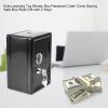 Beufee Digital Money Box, Mini Savings Piggy Banks Stainless Steel Piggy Bank Money Box Digital Cash Coin Jar Mini Cute Money Bank with 2 Key(Black) view 2