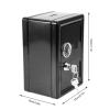 Beufee Digital Money Box, Mini Savings Piggy Banks Stainless Steel Piggy Bank Money Box Digital Cash Coin Jar Mini Cute Money Bank with 2 Key(Black) view 4