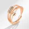 LIOYSIUT 925 silver anti-anxiety ring gadget ring for women and men anxiety ring rotating finger ring with beads for anxiety sufferers rotating ring (Platinum) view 2