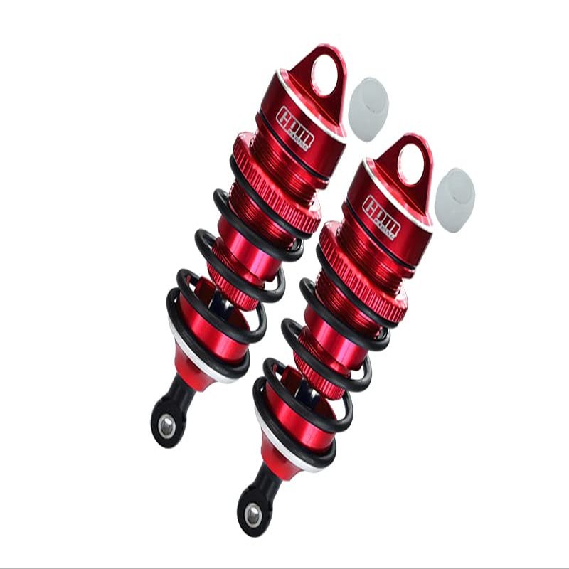 GPM Upgrades Aluminum 6061-T6 Front Adjustable Spring Dampers 78MM with 6MM Shaft for 1/7 Limitless V2 Speed Bash Roller (ARA7116V2) RC Cars (red)