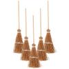 ibasenice Mini Hand-Woven Broom Dollhouse Decor 1 12 Scale Miniature Broom Props for Halloween Christmas Home Garden Decoration view 1