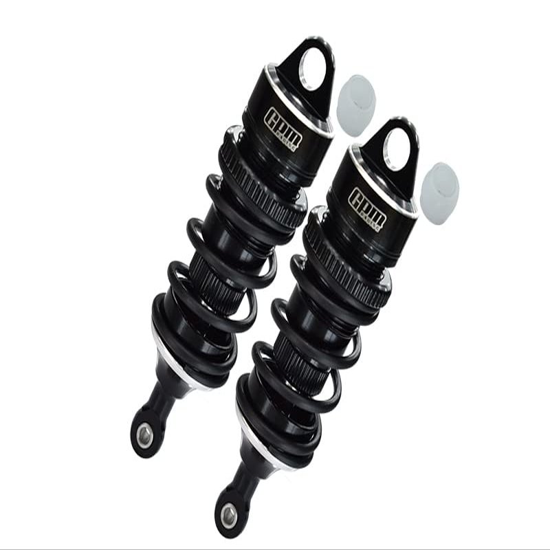 GPM Upgrades Aluminum 6061-T6 Rear Adjustable Spring Dampers 88MM With 6MM Shaft For 1/7 Limitless V2 Speed Bash Roller (ARA7116V2) RC Cars (black)
