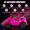 GLACER Electric Go Kart for Kids, 6V Battery Powered Kids Go Kart w/ 2.4G Remote Control, Electric Ride On Car w/Soft Start, Sound and Music Function, Electric Ride On Toy Gift for Boys Girls (Pink) view 2