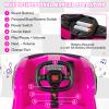 GLACER Electric Go Kart for Kids, 6V Battery Powered Kids Go Kart w/ 2.4G Remote Control, Electric Ride On Car w/Soft Start, Sound and Music Function, Electric Ride On Toy Gift for Boys Girls (Pink) view 3