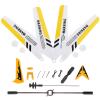 ibasenice S107G Accessories Replacement Parts Set for Rc Helicopter Includes Blades Tail Decorations Balance Bar and Connect Buckle Durable Abs Plastic Yellow view 1