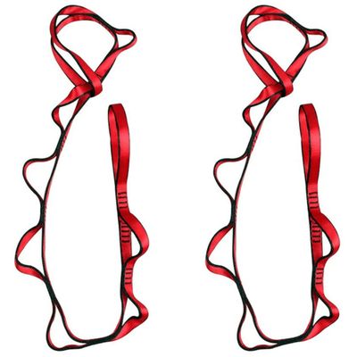 2Pcs Adjustable Anti-Gravity Chrysanthemum Swing Flying Stretch Belt Rope Climbing Daisy Chains Extension Yoga Belt Hanging (Red, 1.1M)