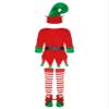 Aislor Kids Christmas Elf Costume Set Girls Boys Elf Fancy Dress Up Festive Party Santa's Suit with Elf Hat Shoes Belt Red 7-8 Years view 2