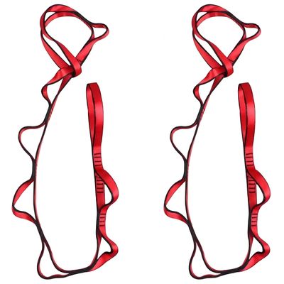 2Pcs Adjustable Anti-Gravity Chrysanthemum Swing Flying Stretch Belt Rope Climbing Daisy Chains Extension Yoga Belt Hanging (Red, 1.5M)