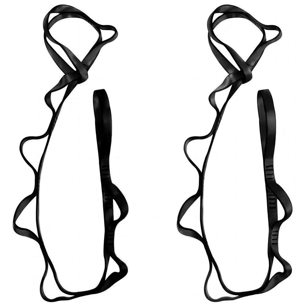 2Pcs Adjustable Anti-Gravity Chrysanthemum Swing Flying Stretch Belt Rope Climbing Daisy Chains Extension Yoga Belt Hanging (Black, 1.1M)