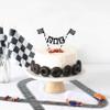 Race Flag Cake Topper - Race Car First Birthday Party Decorations,Racing Themed Birthday. Fast One Birthday Party Supplies (RACE FLAG CT) view 3