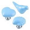 10 Packs Ceramic Cabinet Door Furniture Handles Single Hole Bird Knob Hardware Nordic Children's Room Door Handle Cabinet Handles Pull for Kids view 3