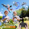 Foam RC Plane Drone for Kids, Remote Control Airplane Fighter Jet with LED Light, Auto Hover, 360Flip, 2 Batteries (16 Mins Flight), Easy to Fly for Beginners view 2