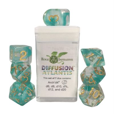 Diffusion Atlantis - Set of 7 Dice Set of 7 w/Arch'd4