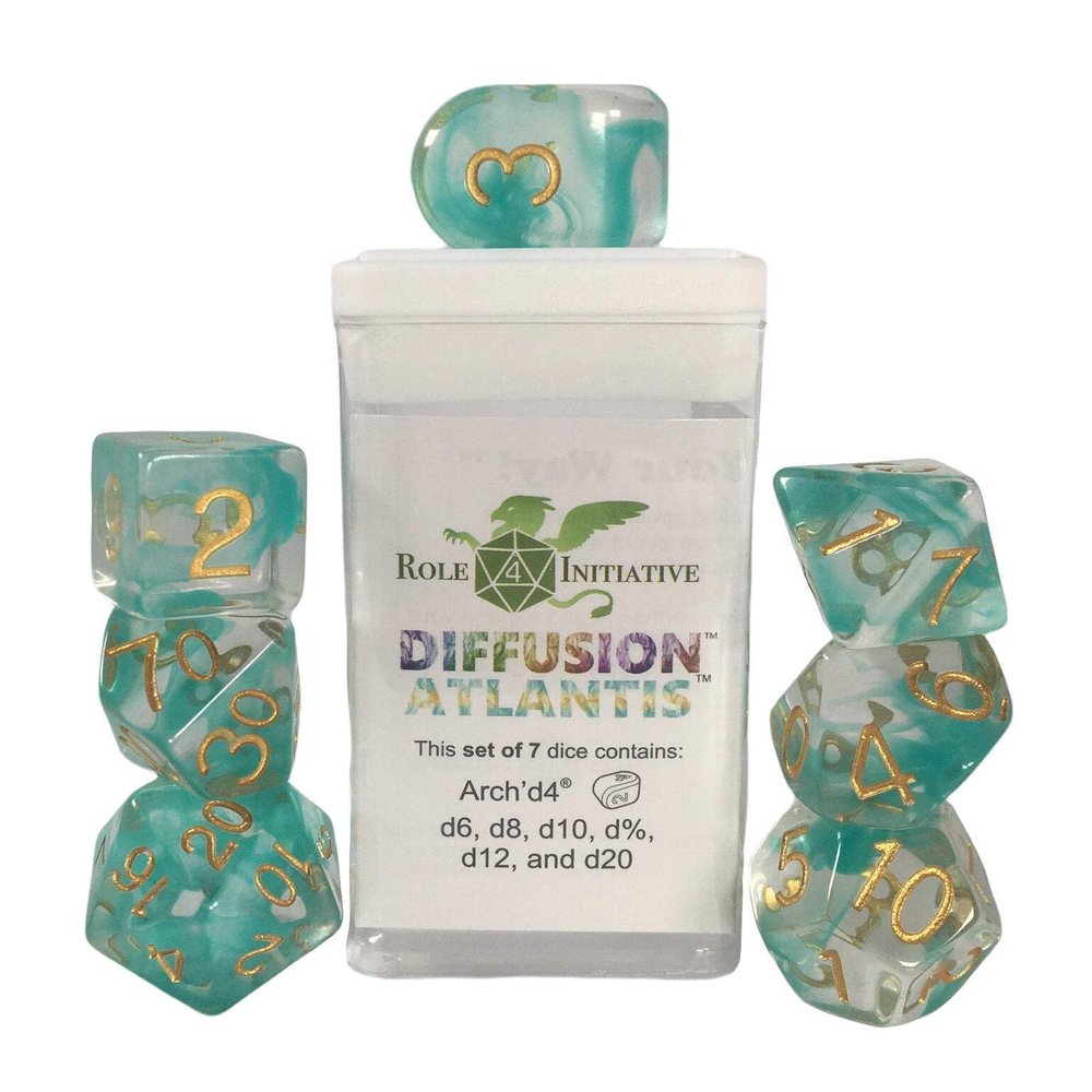 Diffusion Atlantis - Set of 7 Dice Set of 7 w/Arch'd4
