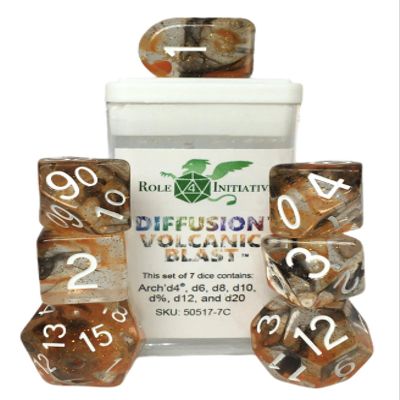 Diffusion Volcanic Blast - Set of 7 Dice Set of 7 w/Arch'd4