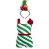 Aislor Kids Girls Christmas Candy Cane Costume Striped Ballet Dance Leotard Jumpsuit with Headband Hair Hoop Dancewear Green 10 Years view 1