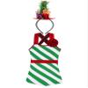 Aislor Kids Girls Christmas Candy Cane Costume Striped Ballet Dance Leotard Jumpsuit with Headband Hair Hoop Dancewear Green 10 Years view 3