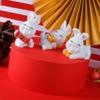 Tofficu 12pcs Miniature Rabbit Figurines 2023 Bunny Figurines Zodiac Animal Figures 2023 Year of The Rabbit Statue Xmas Chinese New Year Decor for Cake Dollhouse view 3
