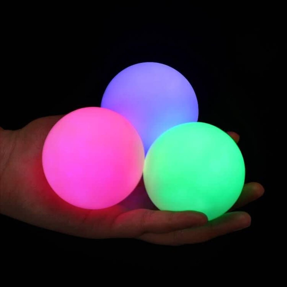 POITOI Juggling Balls Light Up Juggling Ball Glow in The Dark Juggling Balls USB Rechargeable Glowing Juggling Ball for Beginners and Professionals Set of 3