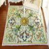 112 Scale Square Shape Miniature Dollhouse Rug Rococo Style French Aubusson Design view 4