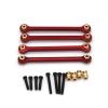 4 Pcs Tie Rod Link Kit for FMS 1/24 Power Wagon FCX24 RC Car, Aluminum Alloy Linkage Suspension Links Set Upgrade Parts (Red) view 1