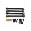 4 Pcs Tie Rod Link Kit for FMS 1/24 Power Wagon FCX24 RC Car, Aluminum Alloy Linkage Suspension Links Set Upgrade Parts (Red) view 2