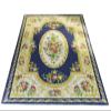 112 Scale Miniature Dollhouse Rug Beautiful Victorian Design Navy Blue Theme Floral Bundle view 1