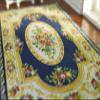 112 Scale Miniature Dollhouse Rug Beautiful Victorian Design Navy Blue Theme Floral Bundle view 3