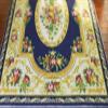 112 Scale Miniature Dollhouse Rug Beautiful Victorian Design Navy Blue Theme Floral Bundle view 4