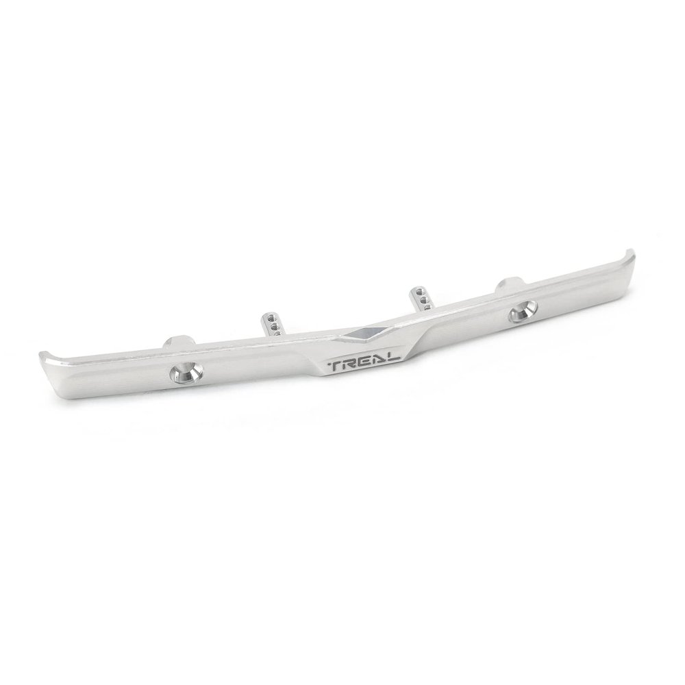 TREAL Aluminum 7075 Front Bumper CNC Machined for 1/24 Axial SCX24 C10 Upgrades (Silver)