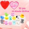28 Pcs Valentine Mochi Squishies Toys Filled Hearts with Valentines Day Cards for Kids, Kawaii Stress Relief Squishies Toy for Valentine's Party Favors Boys Girls Exchange Gifts Classroom Prizes view 4